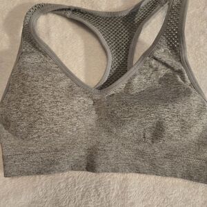 Grey sports bra